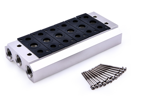 6V100M2FT AIRTAC MANIFOLD, 6V1 & 6A1 SERIES 2 STATIONS